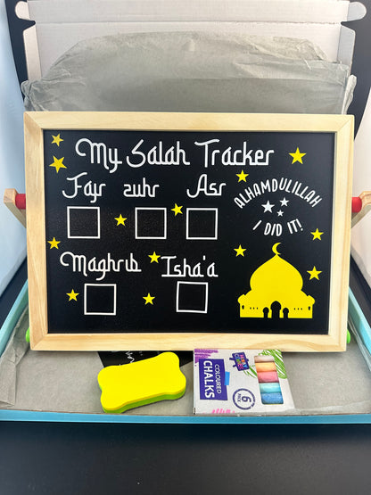 My salah tracker chalk bored.