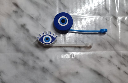 Evil eye straw topper