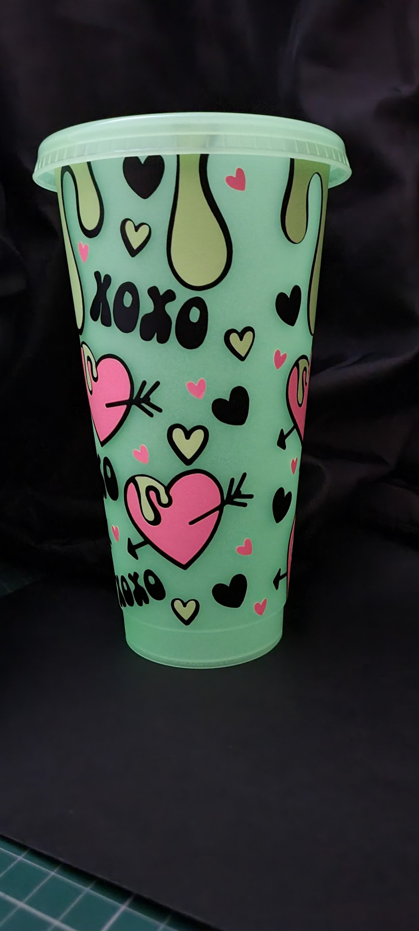 Not today cupid glow in the dark 24oz cold cup