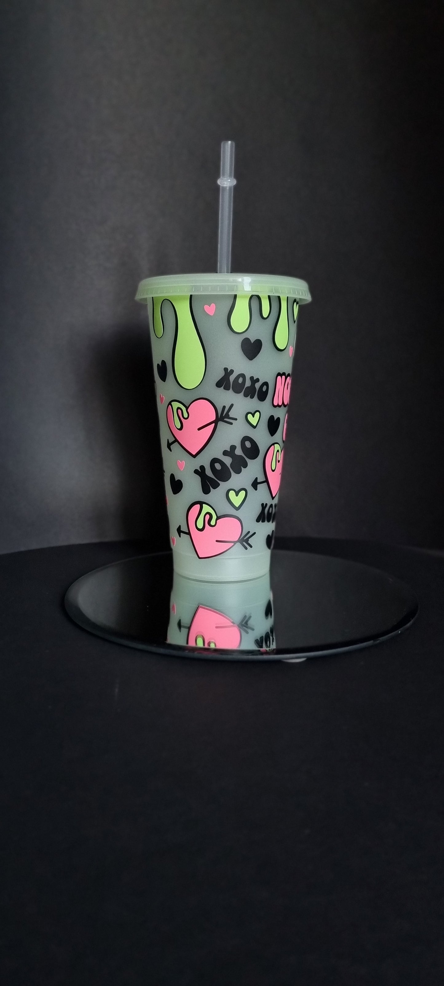 Not today cupid glow in the dark 24oz cold cup