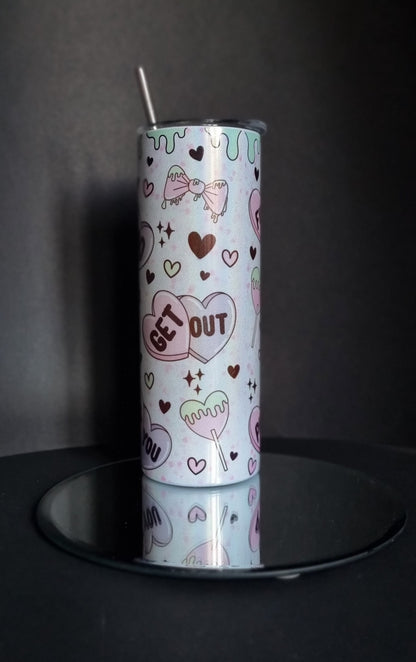 Toxic lolly anti valentines thermal skinny tumbler 20oz