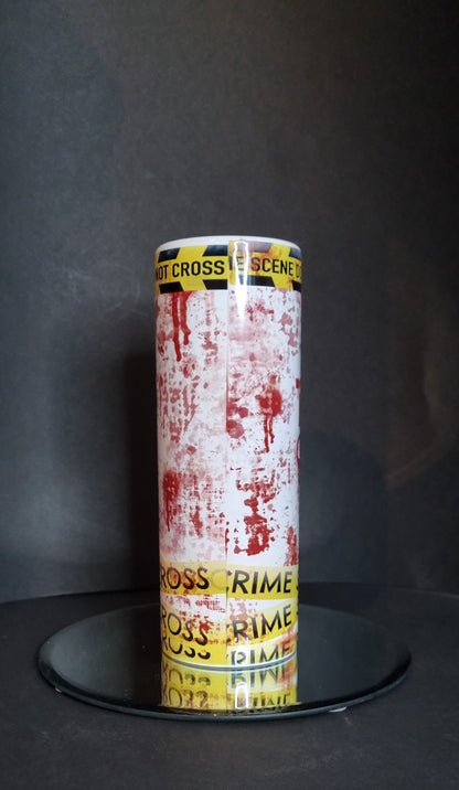 True crime watching 20oz thermal skinny tumbler