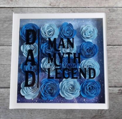 Personalised Flower Frame Gift for dad grandad men neuroversecreations