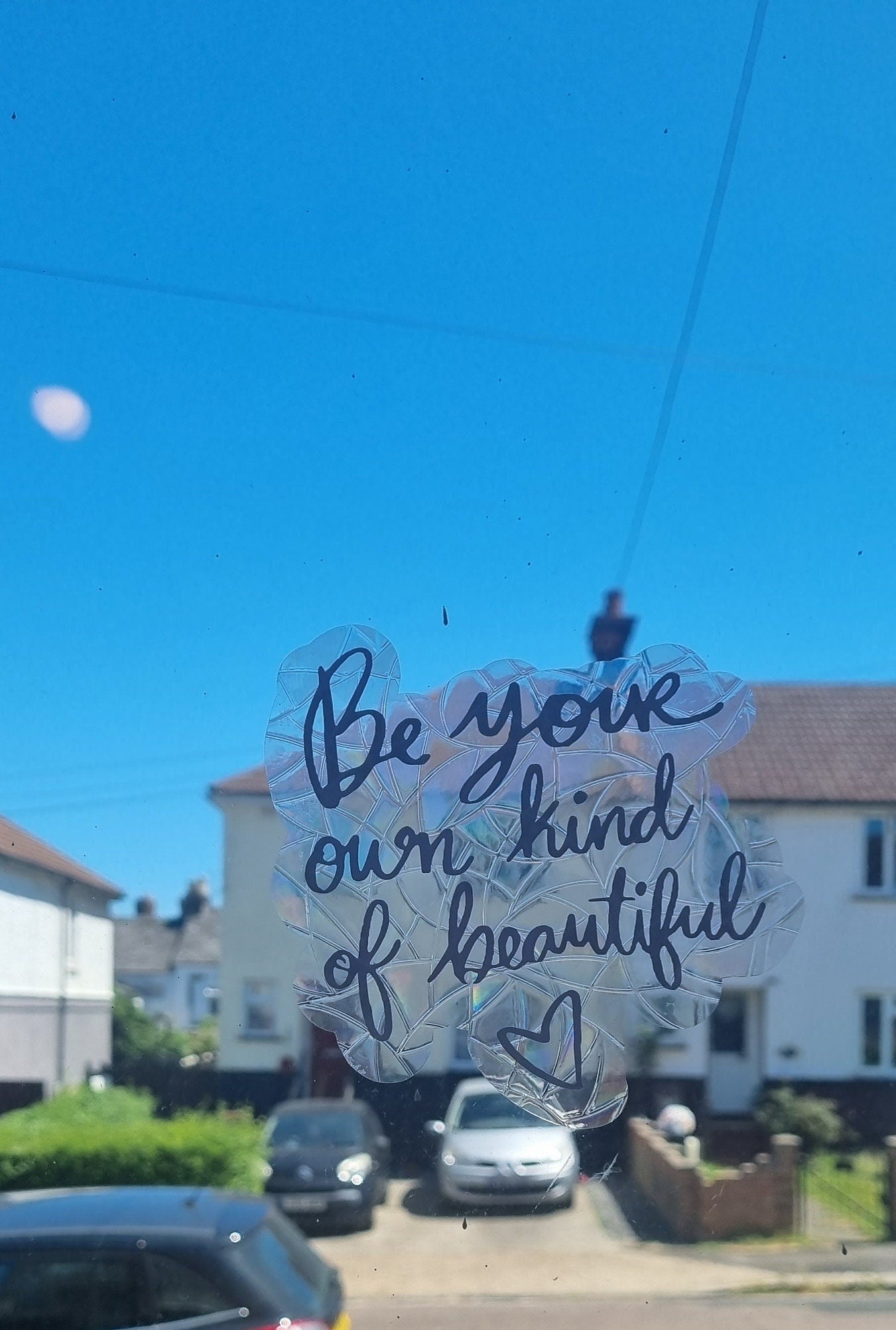 be your own kind of beautiful suncatcher, positive affirmation suncatcher, empowerment suncatcher, decals, woman empowerment, mental health neuroversecreations