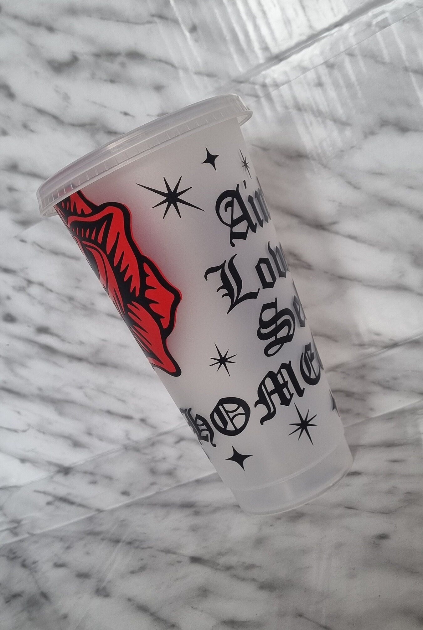 self love home girl 24oz cold cup, self love, positive affirmation, self worth, rose, reusable cold cup neuroversecreations