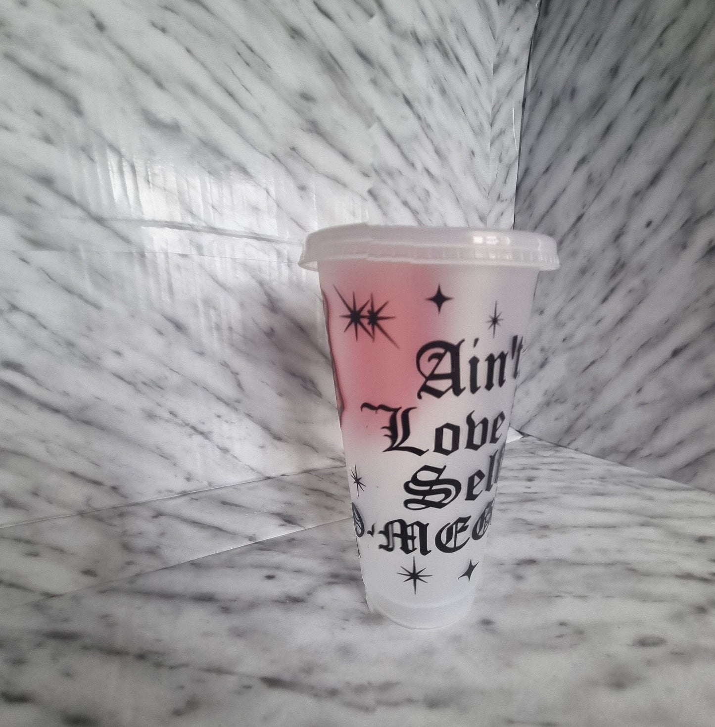 self love home girl 24oz cold cup, self love, positive affirmation, self worth, rose, reusable cold cup neuroversecreations